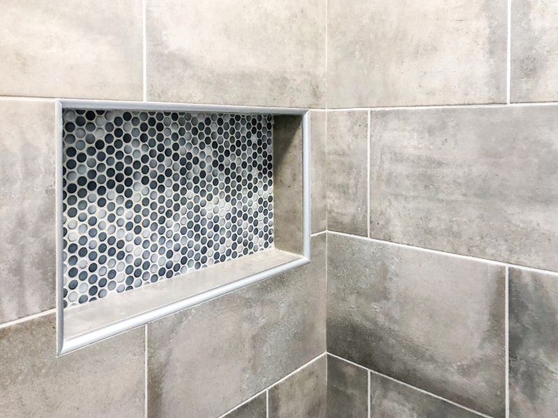 Compact Shower Niche for Storage
